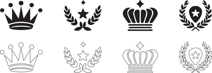 Vector VIP status icon set.