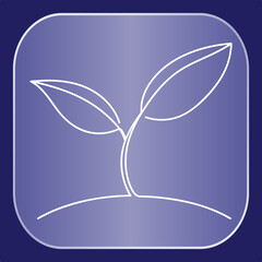 Naklejka premium Growing Sprout Icon Design, Sustainable Development Symbol, Plant Life Cycle Illustration