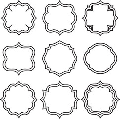 Fototapeta premium set of vintage frames