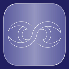 Fototapeta premium Abstract Infinity Symbol Design, Seamless Loop Concept, Minimalist Graphic Element For Digital Applications