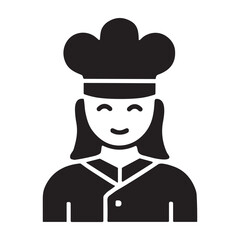 Chef icon or logo isolated sign symbol vector illustration - high quality black style vector icons