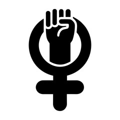 Feminism icon or logo isolated sign symbol vector illustration - high quality black style vector icons