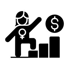 Financial Success icon or logo isolated sign symbol vector illustration - high quality black style vector icons