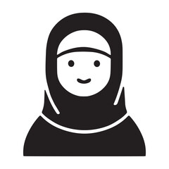 Islamic Woman icon or logo isolated sign symbol vector illustration - high quality black style vector icons