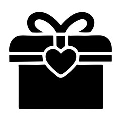 Love Gift icon or logo isolated sign symbol vector illustration - high quality black style vector icons