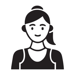 Simple Woman icon or logo isolated sign symbol vector illustration - high quality black style vector icons