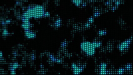 Abstract Wavy Blue Glitch Dots Background. Digital Speaker Grid Screen Texture Minimal VJ Loop Motion Graphics - Powered by Adobe