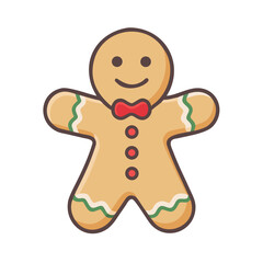 Gingerbread Man for celebrating New Year and Christmas