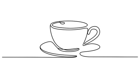 Continuous line art drawing of a single maple leaf, minimalist and elegant design element Vector, illustration