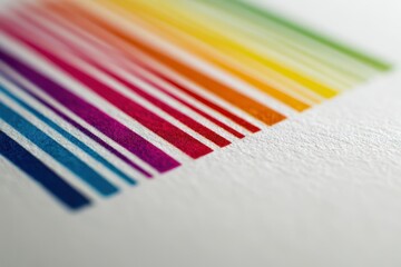 Abstract Rainbow Barcode: Vibrant Stripes in a Modern, Minimal Pattern