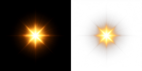 Bright gold sun rays overlay with glowing flare and sparkling light magic.