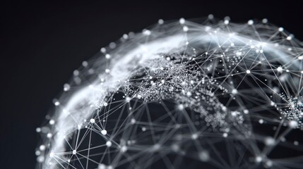 Global Network: A futuristic digital representation of the world, illuminated by interconnected nodes that symbolize the boundless exchange of information and technology.
