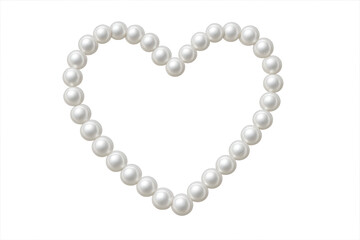 Obraz premium Pearl necklace forming heart shaped love symbol