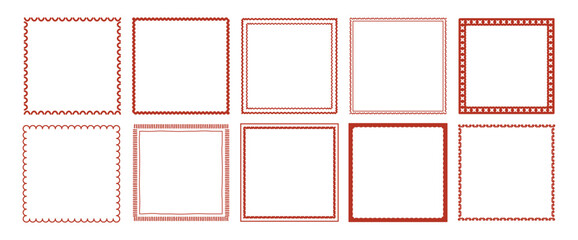 Hand drawn Christmas frames