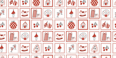 Christmas cute seamless pattern