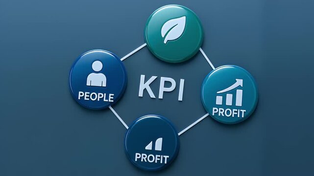 People KPI strategy for business performance analytics driving growth profit sustainability management planning objective goal with data dashboard metrics indicators, teamwork stakeholder improvement