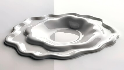 White background black liquor shoal static top view