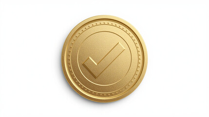 Golden Certificate Approval Icon