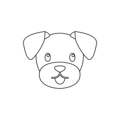dog face head cute tongue out smiling smile emoji symbol sign icon vector illustration isolated flat brown puppy