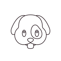 dog face head cute tongue out smiling smile emoji symbol sign icon vector illustration isolated flat brown puppy