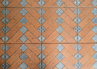Close up ceramic wall and floor tiles