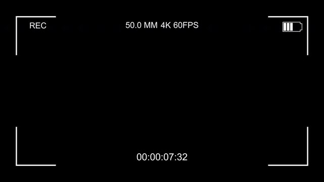 simple camera recording screen video on black background