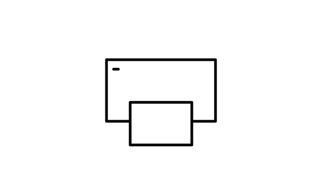 Printer icon on a white background, symbolizing printing functionality.
