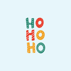 Ho Ho Ho Festive Winter Card