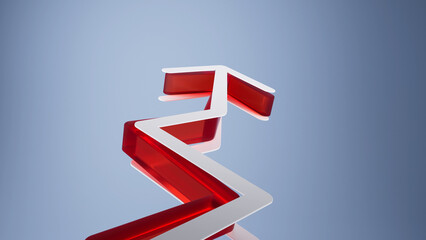 3d rendering arrow abstract background