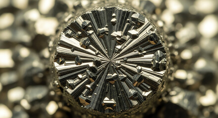 Metal Crystal Radial Pattern