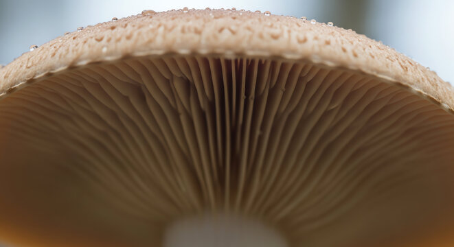 Mushroom Gills Close Up