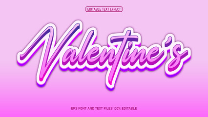 Valentines 3D Editable text effect
