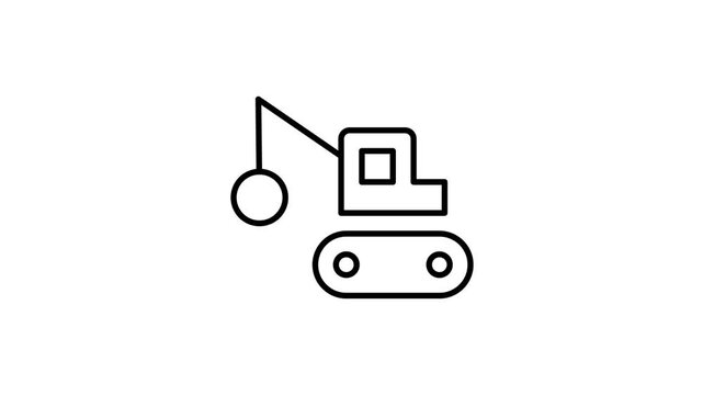  Vector icon of construction equipment, featuring a hard hat and tools, symbolizing building and construction activities.