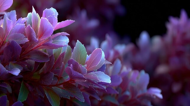 Macro Floral Abstract Texture In Deep Magenta And Violet Hues With Layered Organic Petal Shapes And Soft Light