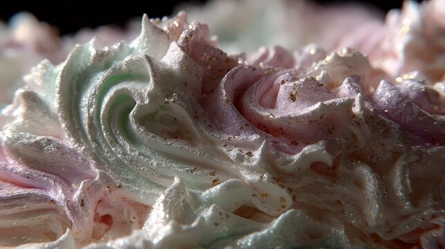 Creamy Botanical Floral Petal Ruffles With Soft Pastel Tones &mdash; Gentle Abstract Macro Texture For Branding And Design