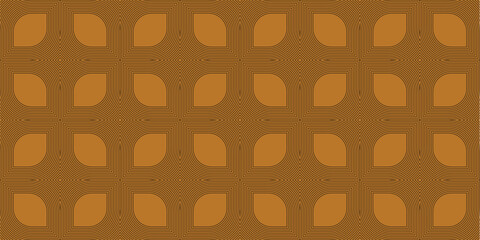 Retro Brown Mid-Century Modern Seamless Geometric Pattern Background