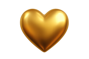 Fototapeta premium Golden heart symbol representing love and passion glowing