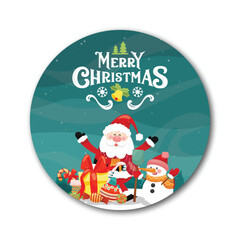 christmas card with santa claus