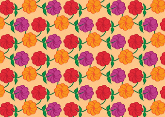 colorful abstract seamless flower pattern wallpaper design