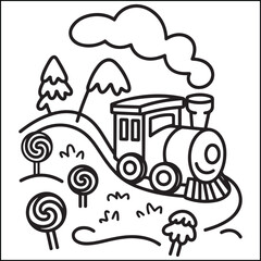 Naklejka premium christmas bold and easy black and white coloring pages for adults.