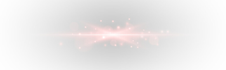 A thin ruby beam stretches horizontally, shimmering softly with tiny spark particles. Its glowing trail adds elegance and motion. PNG © Romstock