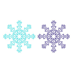 COLORFUL CHRISTMAS SNOWFLAKES DESIGN ELEMENTS SET VECTOR