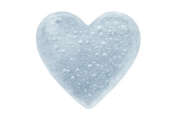 Fototapeta premium Ice heart with bubbles, symbolizing frozen love concept