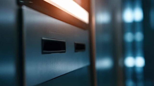 A hand inserts a credit card into an ATM/card reader slot.