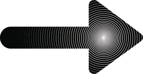 Abstract Right Arrow With Concentric Circle Pattern