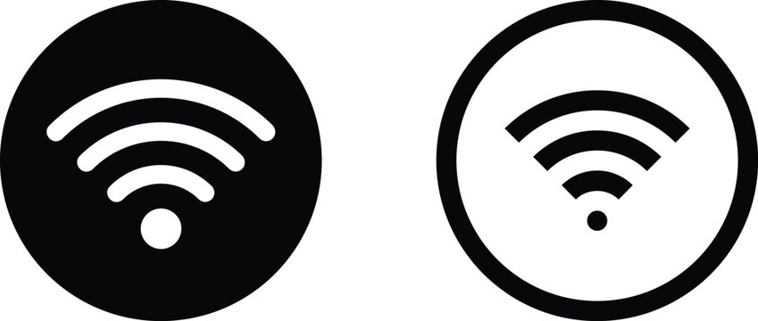 Wireless wifi signal icons set. Internet connection symbols. Set of different wireless and wifi icons. Network communication and radio wave. Antenna tower icon collection. Vector illustration.