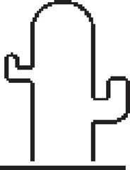 Cactus 8-bit pixel icon. Vector illustration.