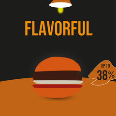 facebook post design burger 