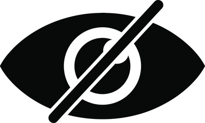 Hidden Eye Privacy Symbol Vector Illustration