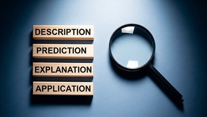 Analyzing stages: description, prediction, explanation, application